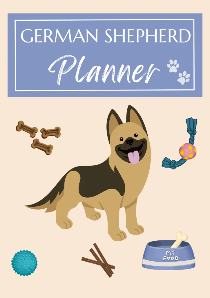 German Shepherd Planner available on Etsy