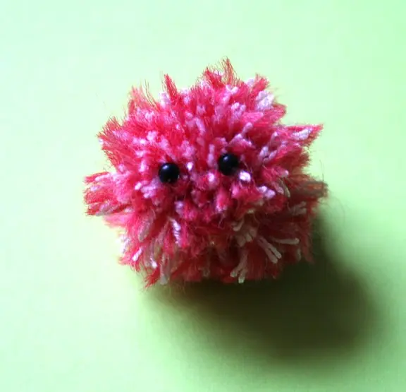 pom pom sea urchin craft tutorial