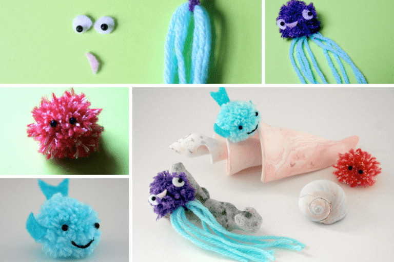 pom pom sea creatures craft tutorial