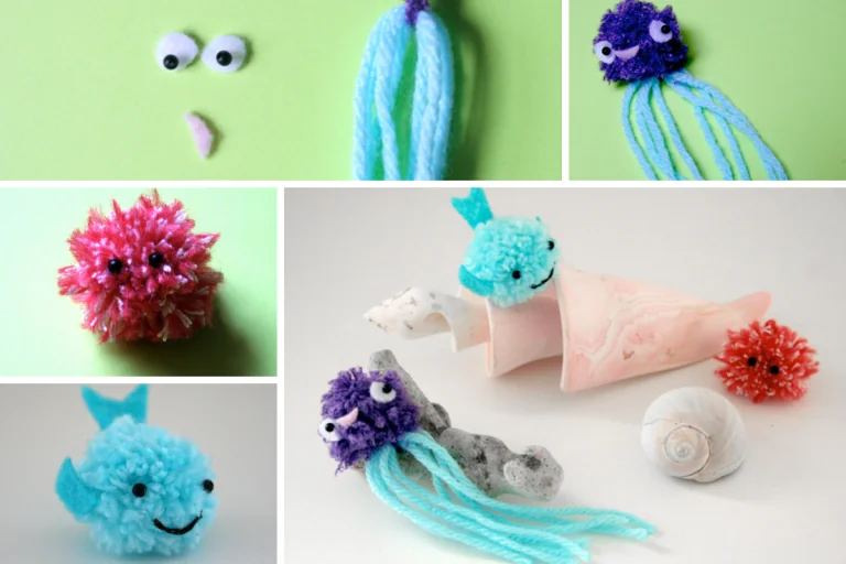 pom pom sea creatures craft tutorial